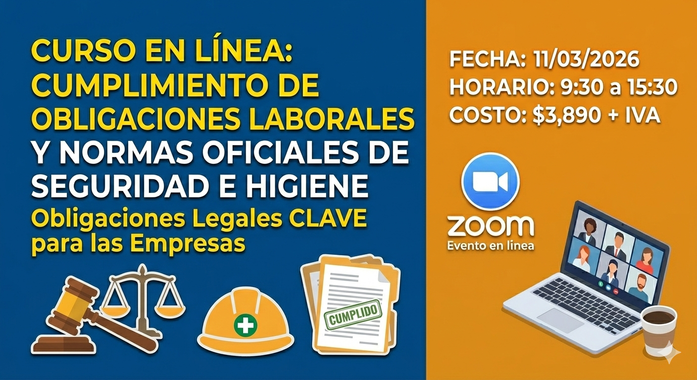 Curso Cumplimiento de Obligaciones Laborales Empresariales y Normas Oficiales de Seguridad e Higiene